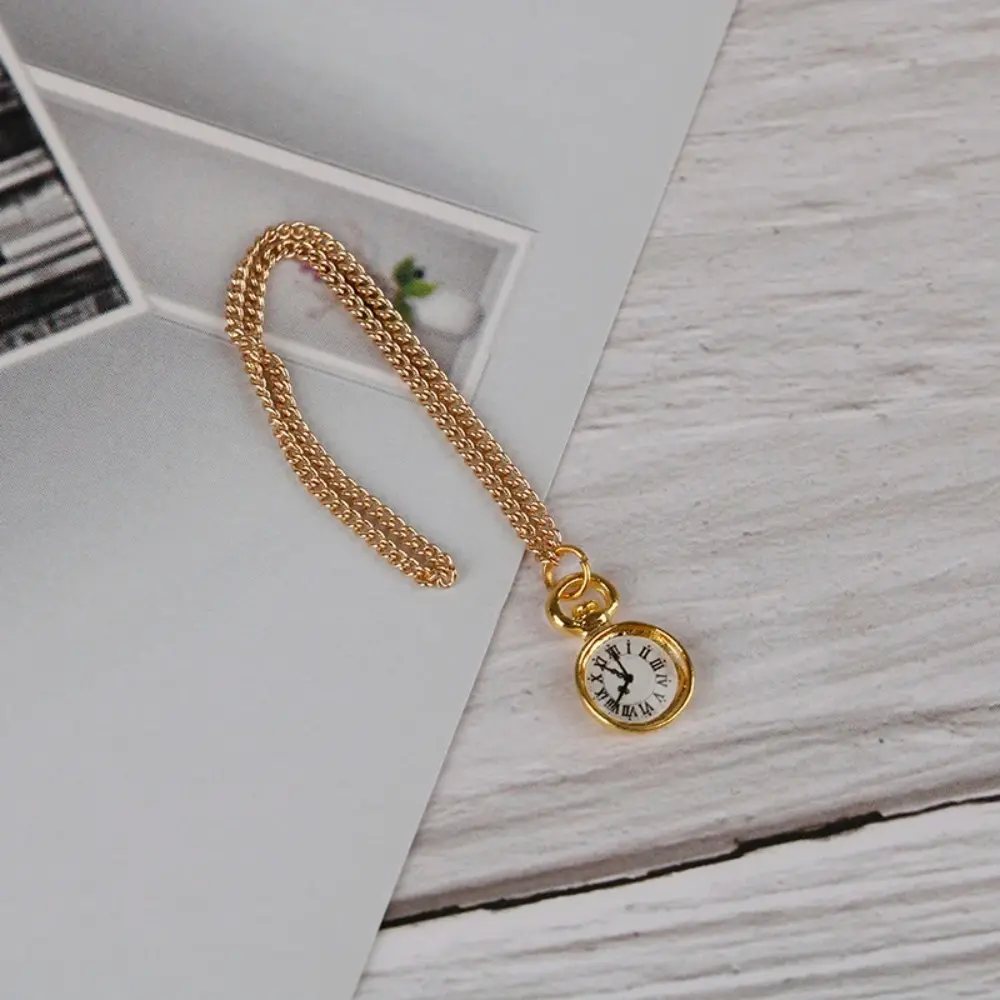 1Pc ob11 Miniature Toy Mini Necklace Pocket Watch for Doll 1/6  Figure Doll Accessories Dollhouse Decoration