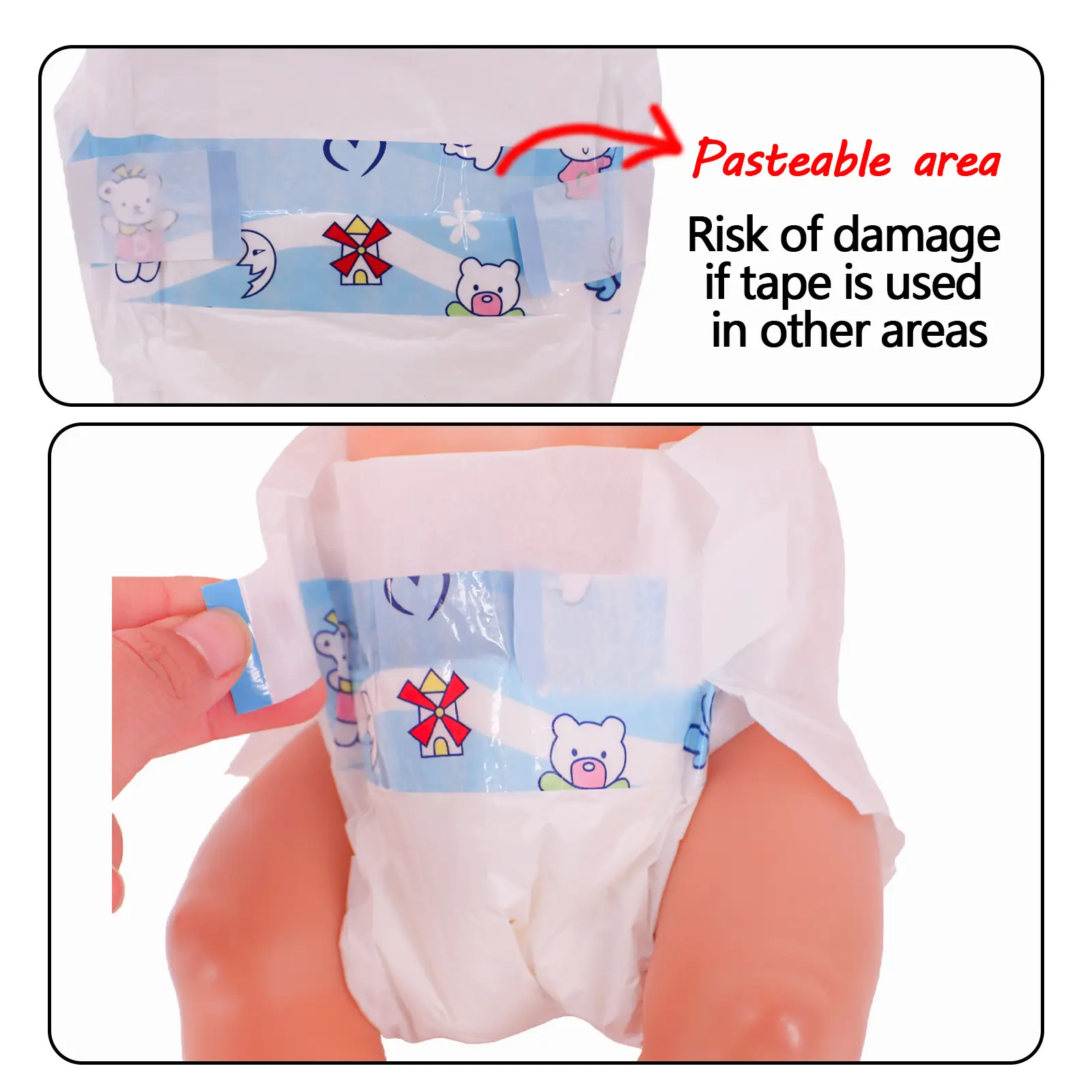 Doll Clothes Accessories Cute Animal Print Diaper For 18Inch American Doll&43cm Baby Reborn Doll,Our Generation Girl's Toys