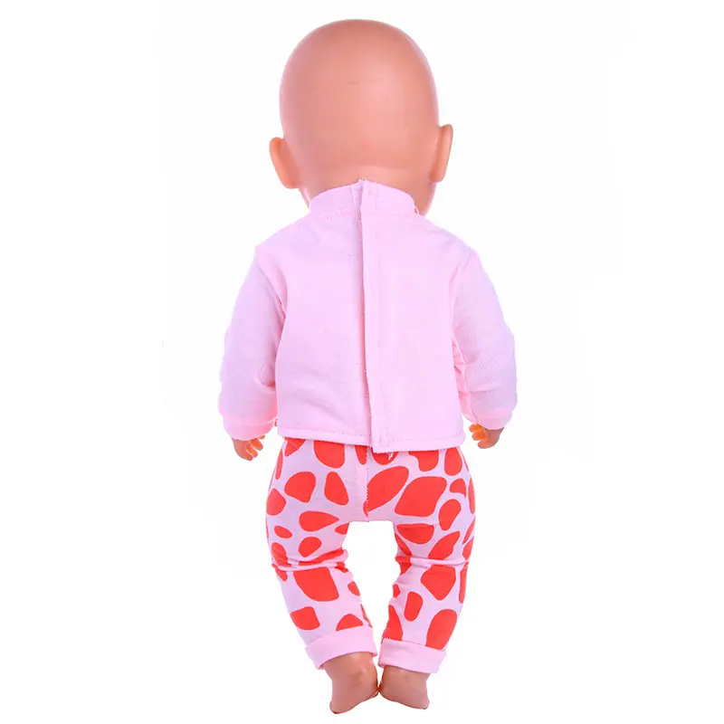 2 Pcs/Set Animal Pajamas Suit For 43 Cm Born Baby Reborn Doll Clothes Accessories 18 Inch Doll Girls Toys Our Generation Nenuco