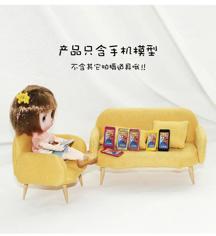 Doll House Ipad Mobile Phone Model Toy,for 1/8 1/6 1/12 BJD Doll (obitsu11,GSC Molly DOD) Labubu Macaron Dollhouse Miniature Toy