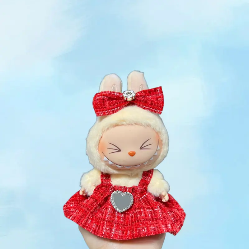 For Labubu plush doll skirt suit 17 cm doll DIY clothing accessories for girls birthday gift cute children's toys