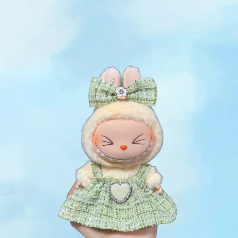 For Labubu plush doll skirt suit 17 cm doll DIY clothing accessories for girls birthday gift cute children's toys