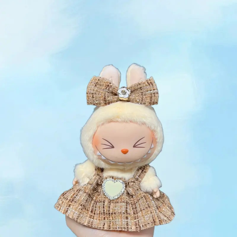 For Labubu plush doll skirt suit 17 cm doll DIY clothing accessories for girls birthday gift cute children's toys