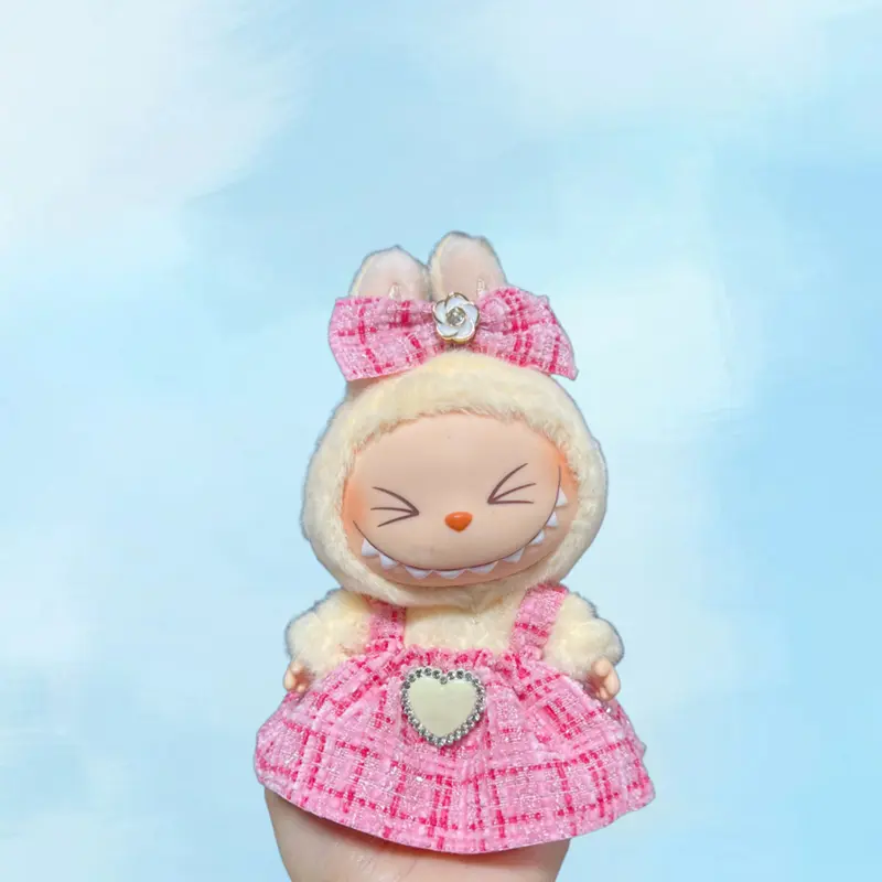 For Labubu plush doll skirt suit 17 cm doll DIY clothing accessories for girls birthday gift cute children's toys