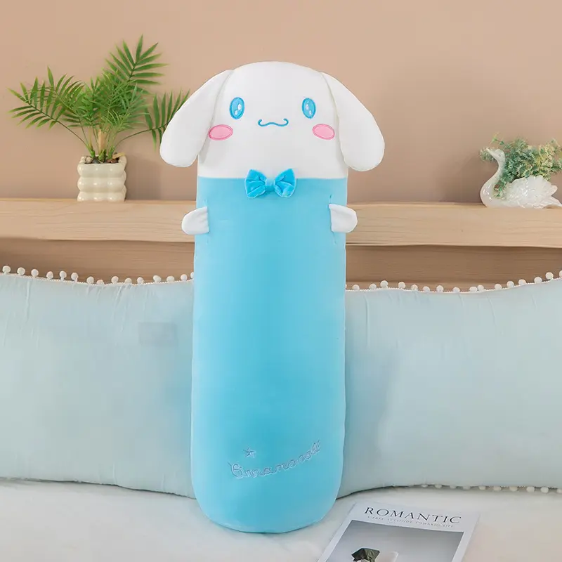 60cm Cylindrical Long Pillow Cinnamoroll My Melody Lovely Soft Plush Bed With Cylindrical Pillow Children's Soothing Toy Gifts