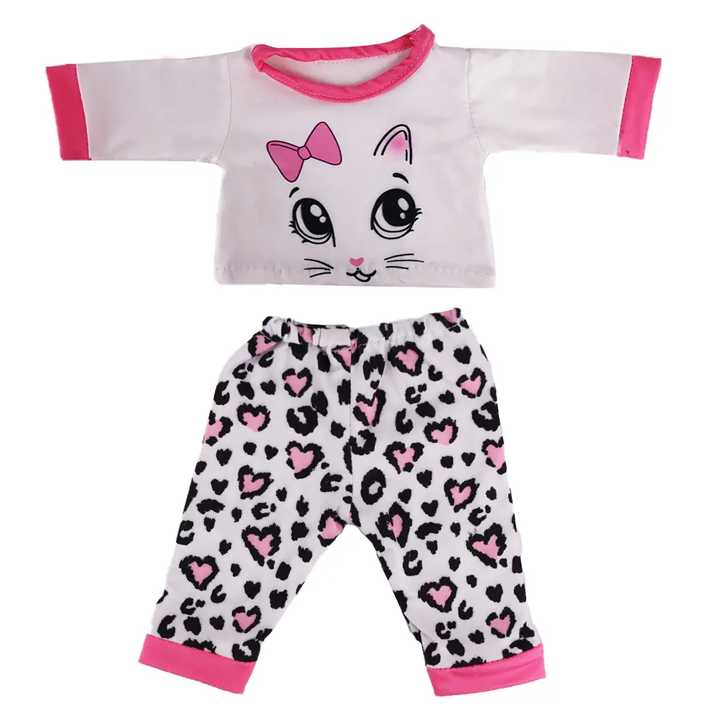 Kawaii Animal Pattern Doll Clothes Set For 43cm Born Baby Doll,18 Inch American Doll Girl's Toys,Birthday Christmas Gift