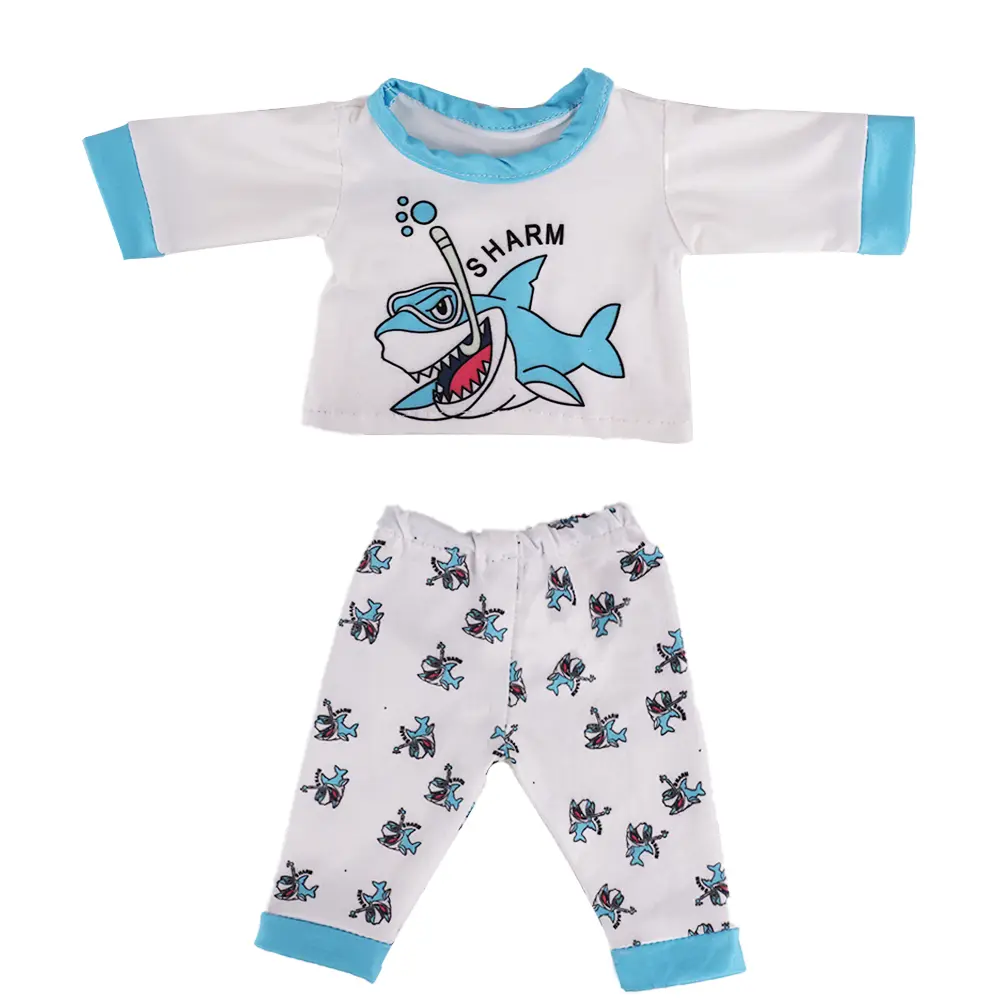 Kawaii Animal Pattern Doll Clothes Set For 43cm Born Baby Doll,18 Inch American Doll Girl's Toys,Birthday Christmas Gift
