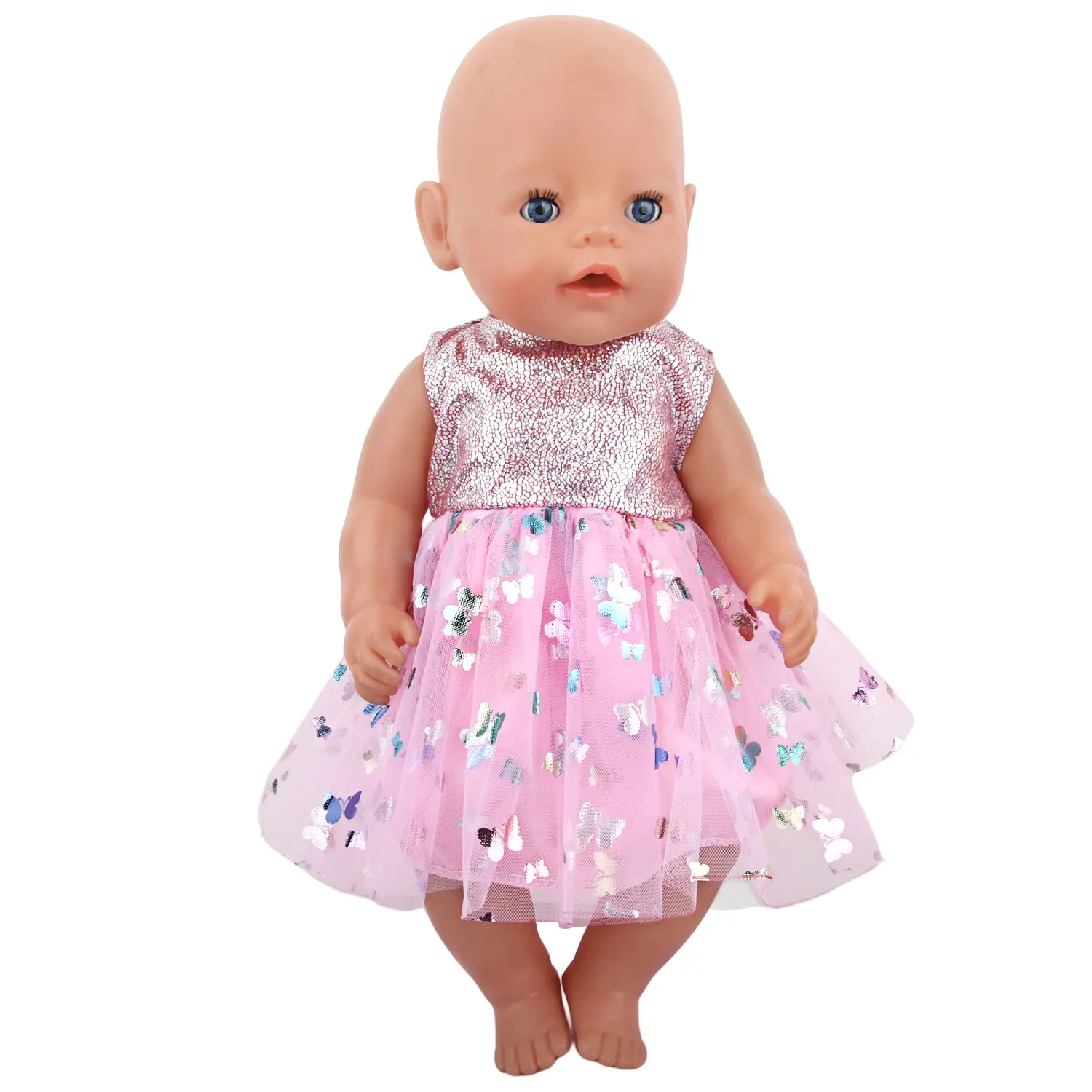 Pink Series Cute Doll Accessories Clothes Pajamas Mini Bow Dress For 43Cm Reborn Doll 18Inch Baby,American Doll DIY Toy Gifts