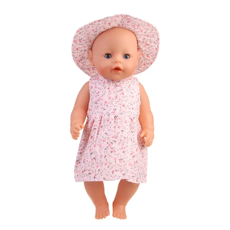 Pink Series Cute Doll Accessories Clothes Pajamas Mini Bow Dress For 43Cm Reborn Doll 18Inch Baby,American Doll DIY Toy Gifts