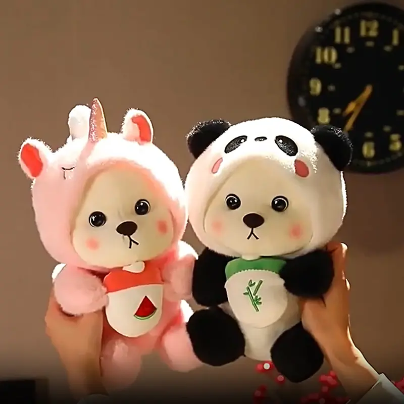 Crossdressing Capibara Unicorn/Panda Teddy Bear Doll Plush Toys Gift For Children