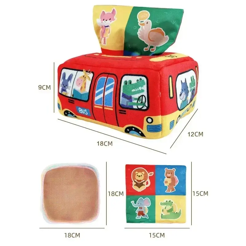 Baby Draw Paper Towel Tearing Tissue Box Baby Puzzle Early Education Montessori Children Cloth Toys Sensory Toys