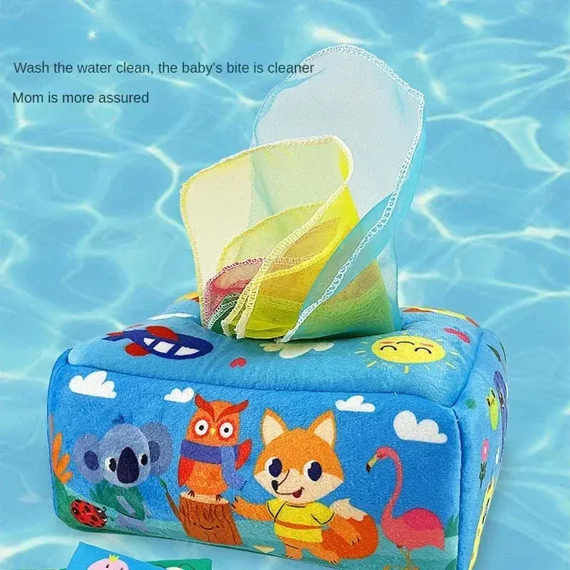 Baby Draw Paper Towel Tearing Tissue Box Baby Puzzle Early Education Montessori Children Cloth Toys Sensory Toys