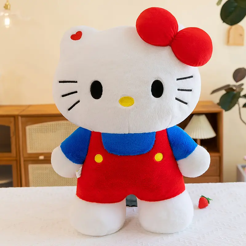 40CM Cartoon Sanrio Hello Kitty Plush Toy Kawaii Kt Cat Plushies Soft Stuffed Doll Big Size Pillow Cushion Rag Doll Kid Gift