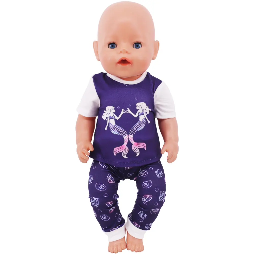 Doll Accessories Clothes Pajamas Mini Animal Printing Dress For 43Cm Rebirth Doll 18Inch Baby Doll DIY Toy Gifts Our Generation