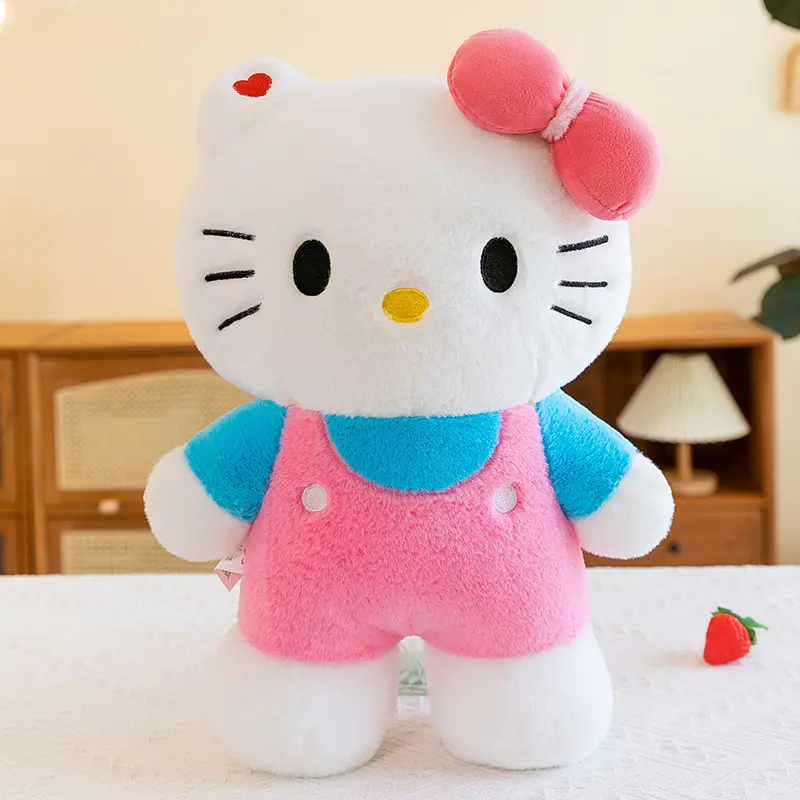 40CM Cartoon Sanrio Hello Kitty Plush Toy Kawaii Kt Cat Plushies Soft Stuffed Doll Big Size Pillow Cushion Rag Doll Kid Gift