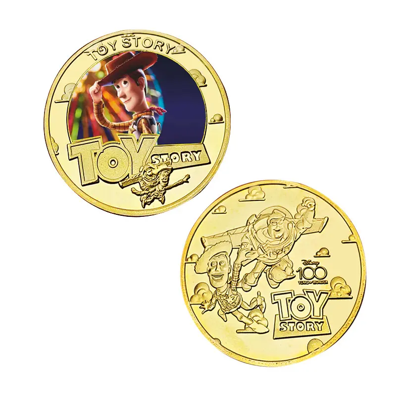 Disney Toy Story Commemorative Coins Set 12 Unique Designs Cute Anime Souvenir Medals Cartoon Collectible Figures Gifts for Fans