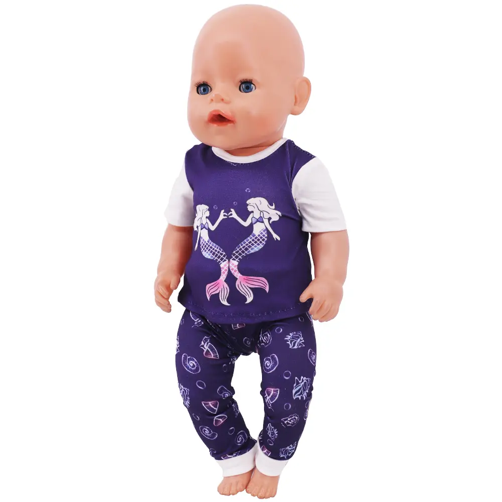Doll Accessories Clothes Pajamas Mini Animal Printing Dress For 43Cm Rebirth Doll 18Inch Baby Doll DIY Toy Gifts Our Generation