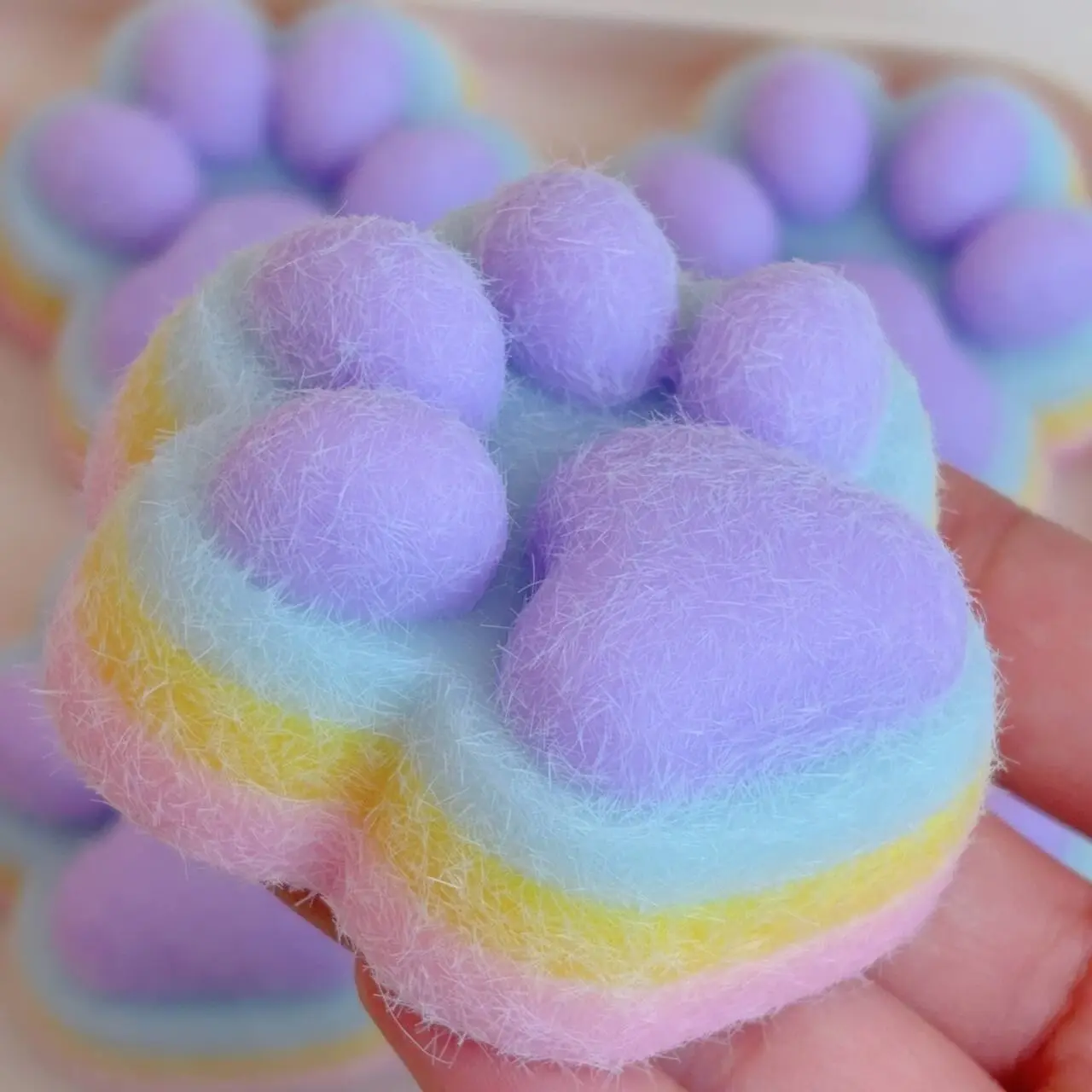 Children Adults Relieve Stress Massage To Relieve Impetuous Mood Simulate Color Cat Paw Fruit Watermelon Kneading Super Soft Toy