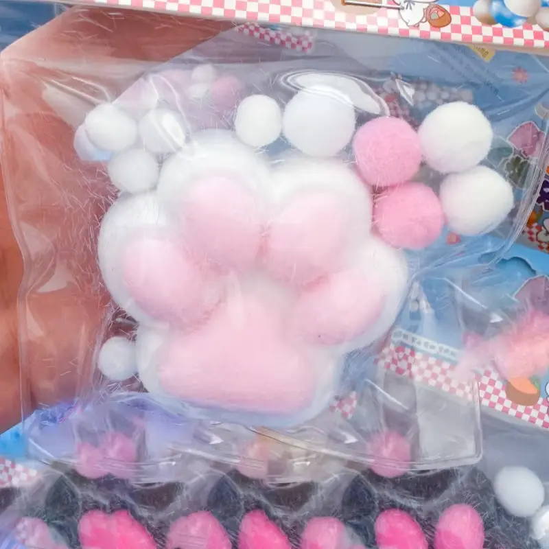 Children Adults Relieve Stress Massage To Relieve Impetuous Mood Simulate Color Cat Paw Fruit Watermelon Kneading Super Soft Toy