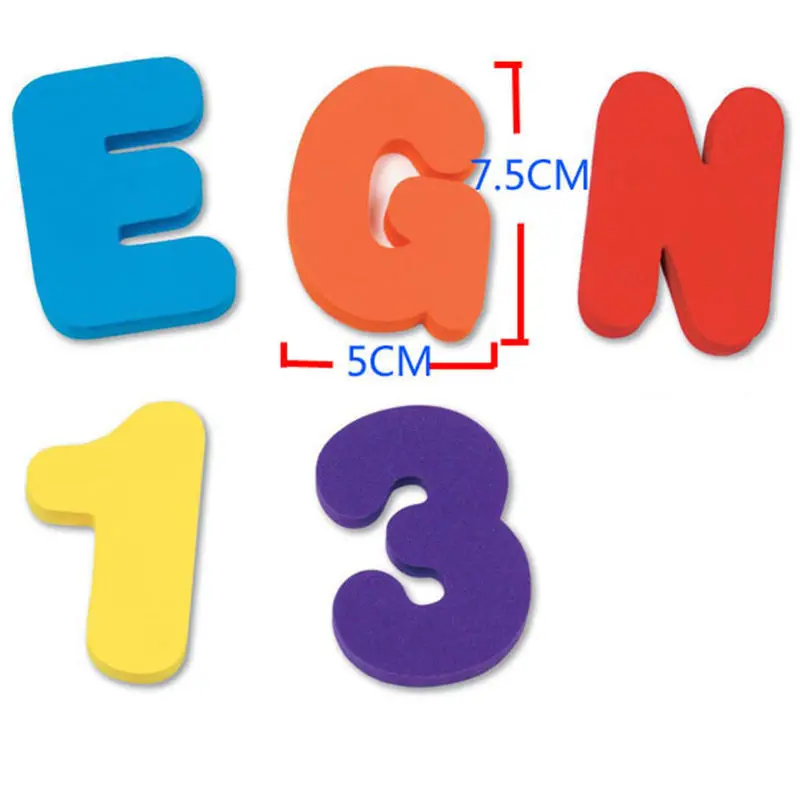 36x Foam Letters Numbers Floating Bathroom Bath tub Toys for Baby Kids Child Toy Wall Stickers Hot Sale On Stock