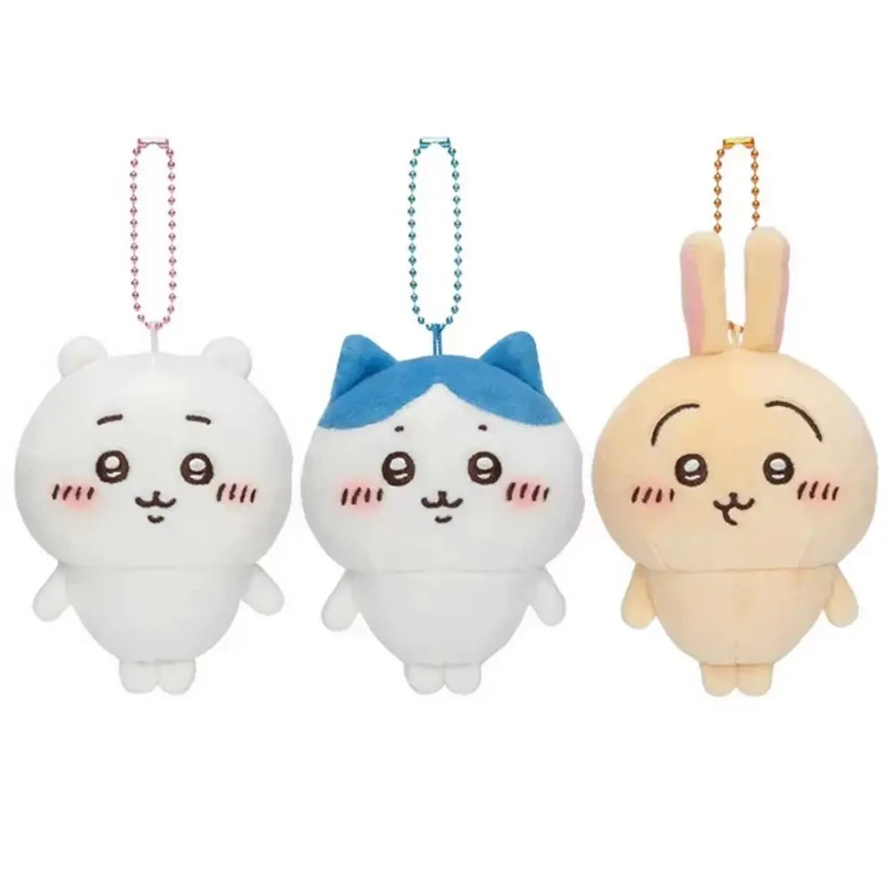 MINISO Plush Doll Keychain Usagi Hachiware Pendant Cute stuffed toy cartoon design Backpack Accessories Gifts for girls