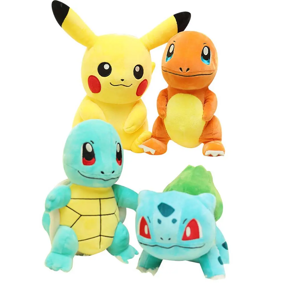 25CM Pokémon Plush Doll Toys Kawaii Pikachu Charmander Jigglypuff Bulbasaur Psyduck Anime Pokemon Stuffed Toy Peluche Dolls Gift