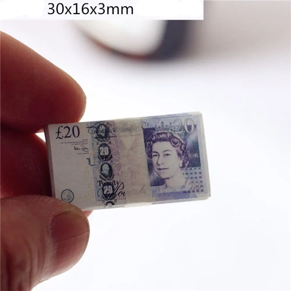New 5 Bundles Paper Mini Dollars New 10 Styles Cute Banknotes Model 1/12 Dollhouse Toys 1/12 Dollhouse Decoration