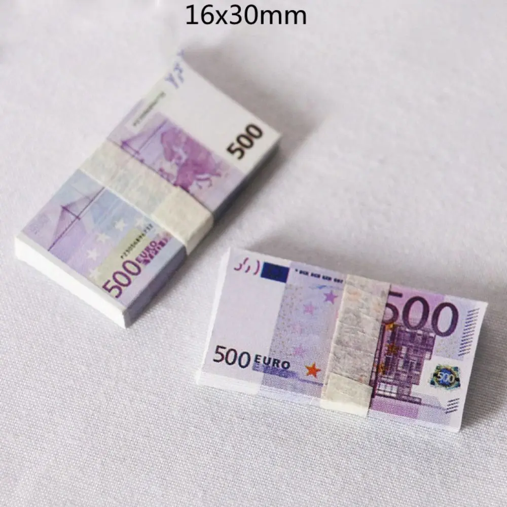 New 5 Bundles Paper Mini Dollars New 10 Styles Cute Banknotes Model 1/12 Dollhouse Toys 1/12 Dollhouse Decoration