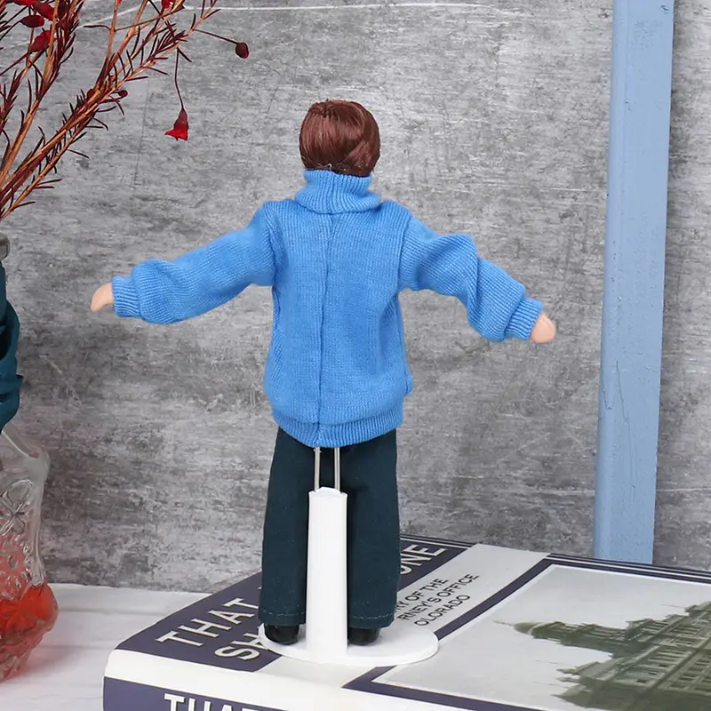 1/12 Dollhouse Miniature Porcelain Doll People Model Beautiful Youth Boy Girl Decor Dollhouse Toys