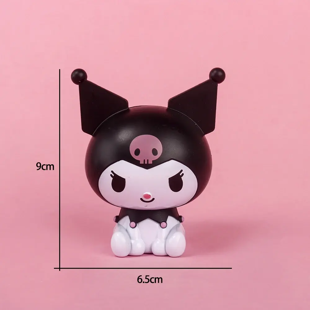 Hot Kawaii Sanrio Anime Figure Cinnamoroll Kuromi Doll Strawberry Bear Action Figures DIY Cake Decorate Toys Gifts For Children