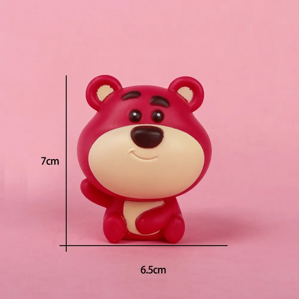 Hot Kawaii Sanrio Anime Figure Cinnamoroll Kuromi Doll Strawberry Bear Action Figures DIY Cake Decorate Toys Gifts For Children