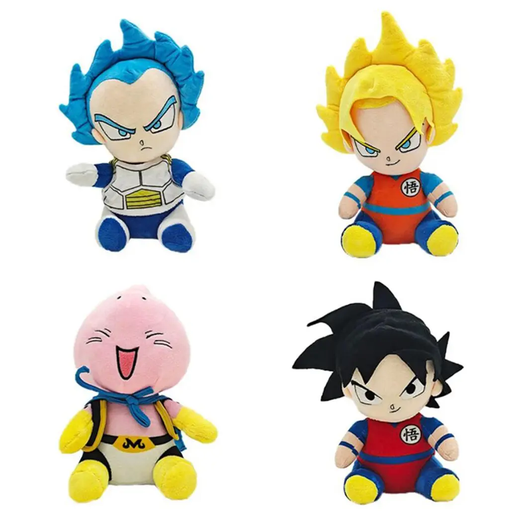 25cm Dragon Ball Plush Toy Japanese Anime Goku Vegeta Cartoon Character Doll Padding Classic Cute Beautiful Gifts For Kids Toys