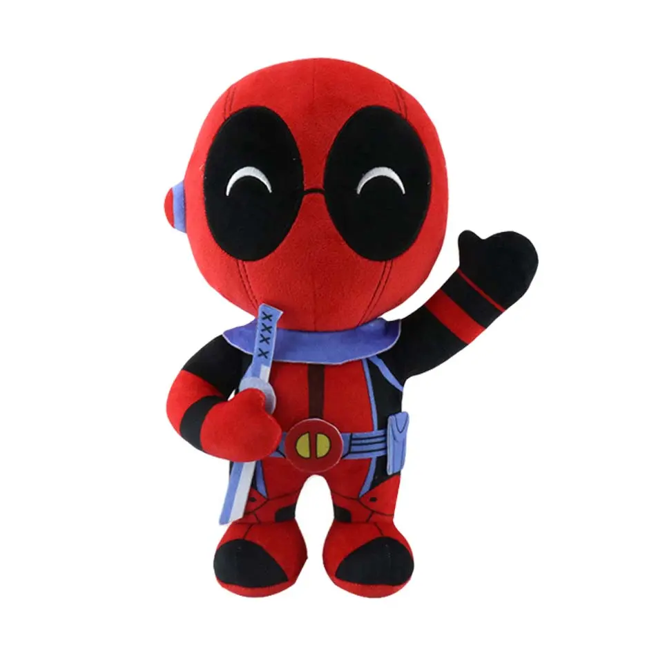 New 22cm Deadpool 3 Marvel Dead pool Figures Soft Plush keychain Toy Kawaii Cartoon Comics Movie Dolls Kids Birthday Gifts Decor