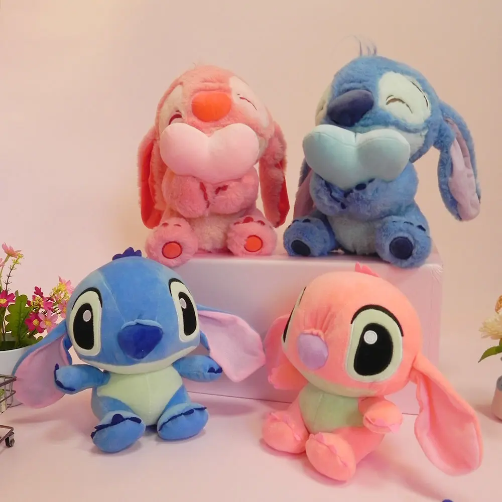 30cm Kawaii Disney Lilo & Stitch Plush Doll Toys Anime Lovely Stitch Angel Stuffed Toy Cute Pillow Toy Birthday Gift For Girl