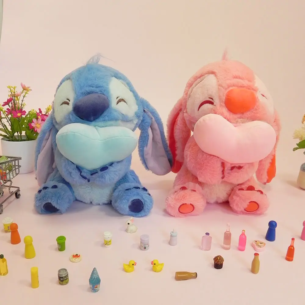 30cm Kawaii Disney Lilo & Stitch Plush Doll Toys Anime Lovely Stitch Angel Stuffed Toy Cute Pillow Toy Birthday Gift For Girl