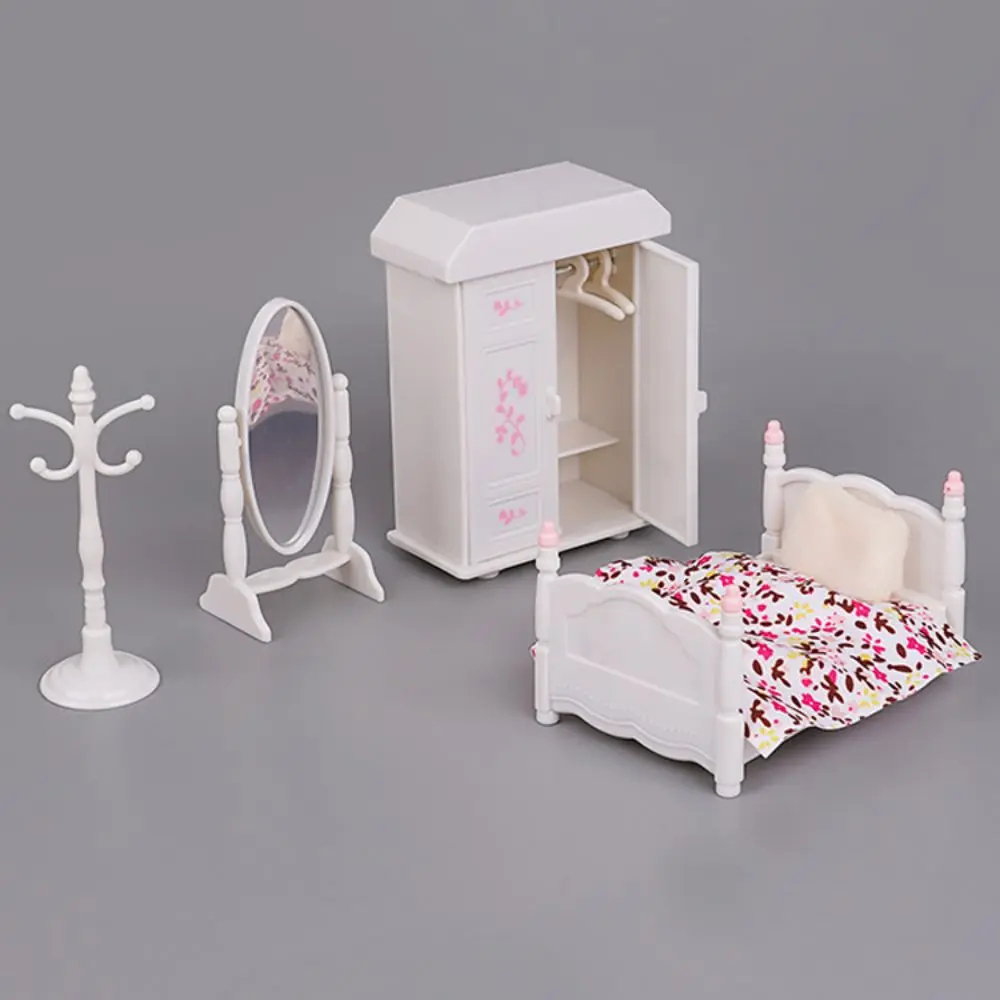 Miniature Furniture 1:12 Dollhouse Kitchen Livingroom Bedroom Set DIY Scene Doll Play Decoration Girl Toy House Gift