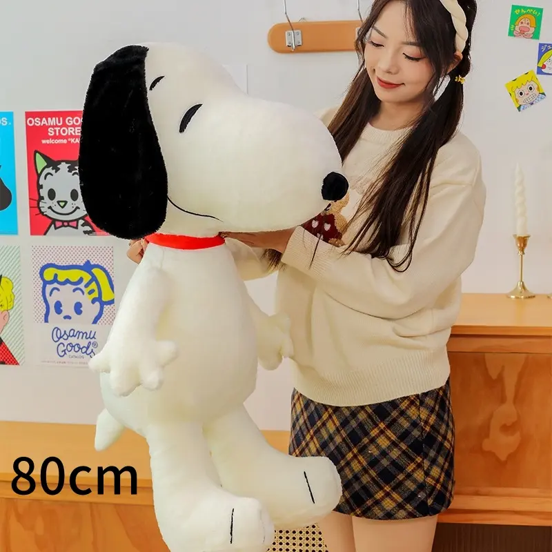 25/50/65/80cm Peanuts Snoopy plush soft toys Anime Comfortable Hug Plushies Birthday Gifts for Child Girl