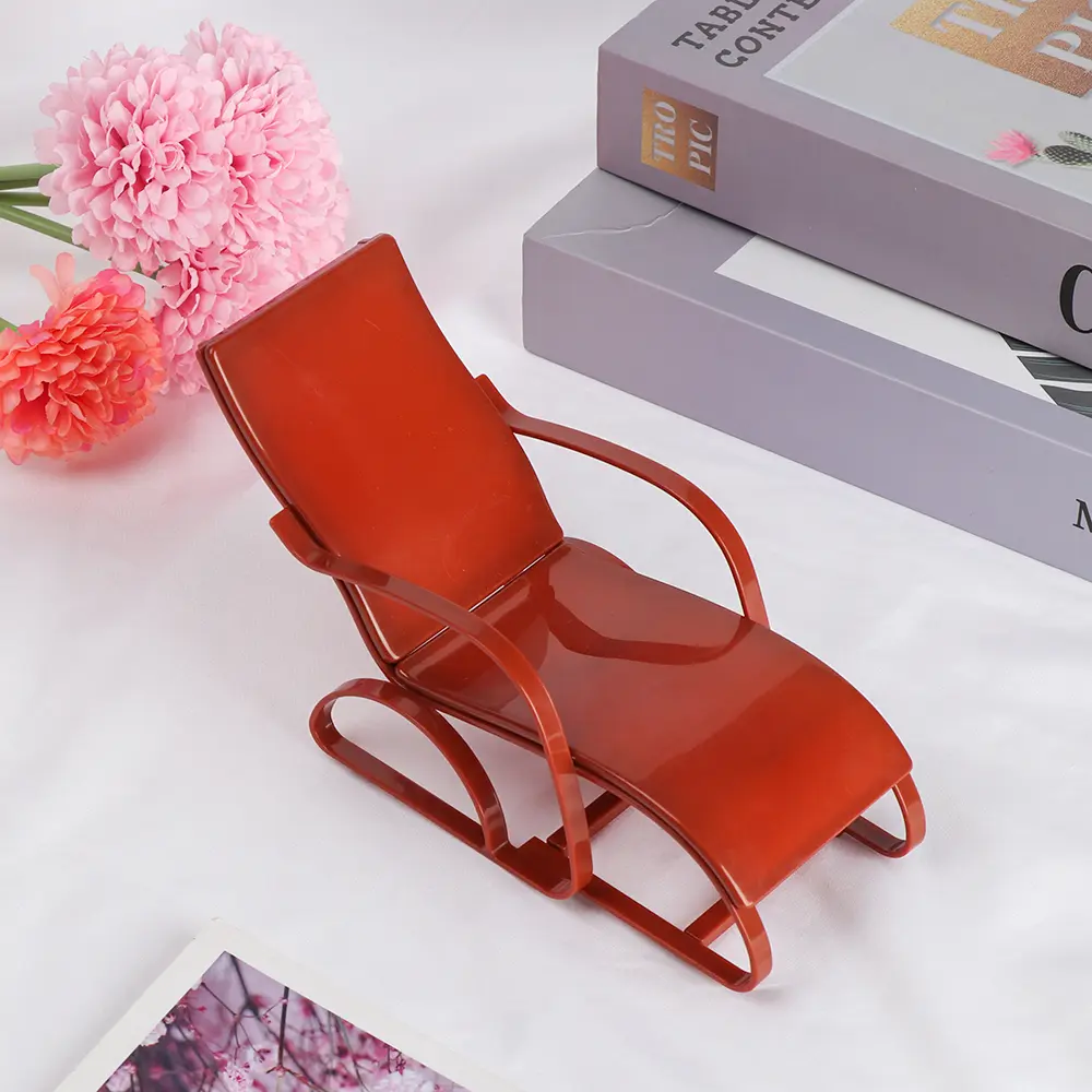 1/6 Doll Beach Chair Lounge Room Foldable Deckchair Playing House Dollhouse Furniture Children' Gift Toy Accessories