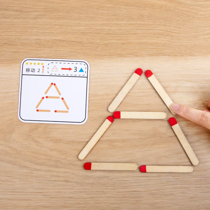 Kids Toy Matchstick Puzzle Board Games Montessori Match Stick Creative Thinking Match Logic Training Educational Toy