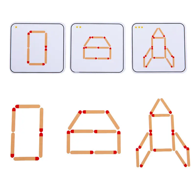 Kids Toy Matchstick Puzzle Board Games Montessori Match Stick Creative Thinking Match Logic Training Educational Toy