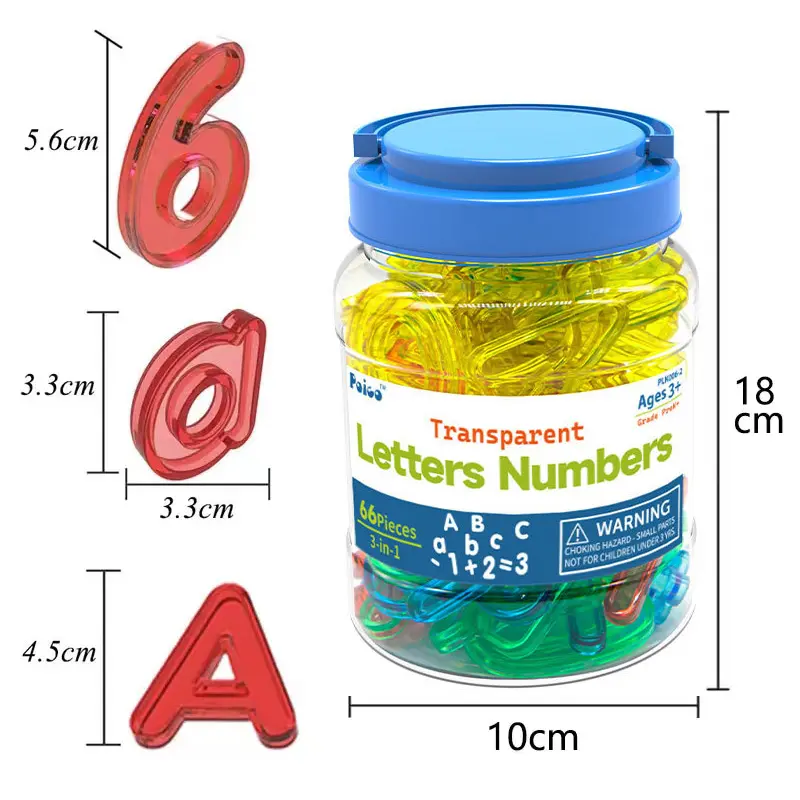 Kids Colorful Transparent Letters Numbers Set Sensory Light Table Toy Counting Spelling Montessori Educational Mathematical Toy