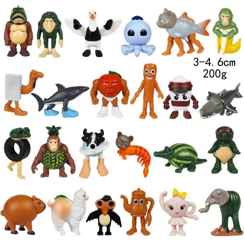 Italian Brainrot AI  Animals Tung Tung Tung Sahur Figure Tralalelo Tralala Figurine Doll Toy Desk Decoration Model Ornament Gift