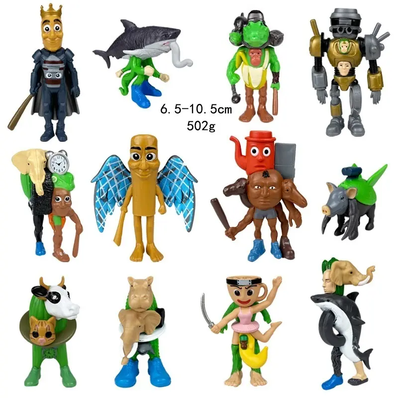 Italian Brainrot AI  Animals Tung Tung Tung Sahur Figure Tralalelo Tralala Figurine Doll Toy Desk Decoration Model Ornament Gift