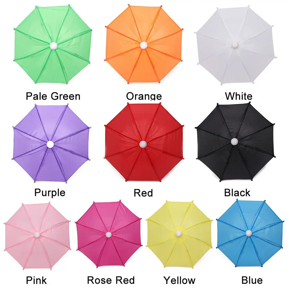 New Style Colorful Plastic Mini Umbrella Rain Gear Toy Umbrella Baby Toy Girl Gift Doll Embellishment Doll Clothing Decoration