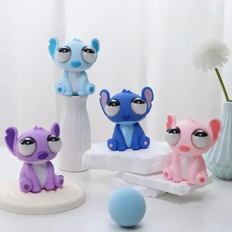 New Disney Stitch Decompression Toy Kawaii Cartoon Figure Model Work Stress Relief Soft Doll Kids Funny Toys Friend Healing Gift