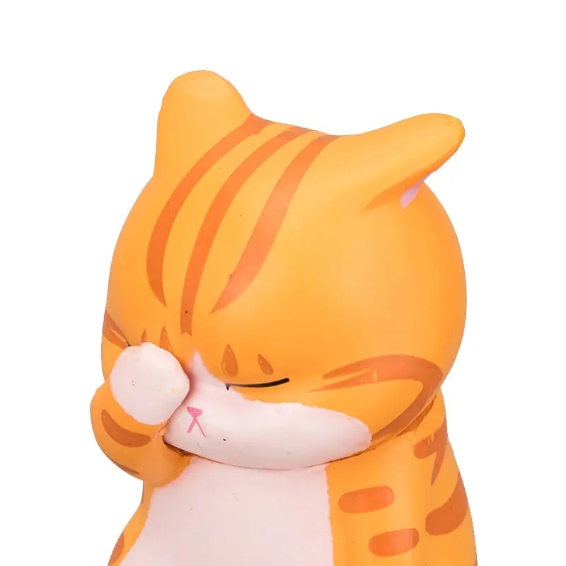 1pc Cover Your Face Cat Figure Cartoon Anime Peripheral Kitten Doll Toy Cake Ornaments