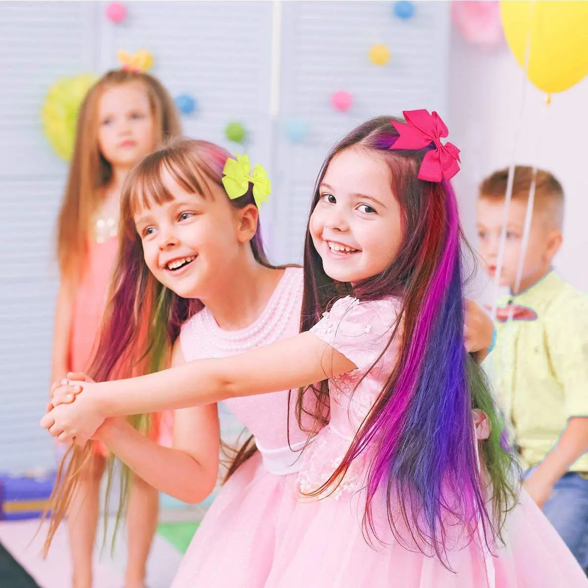 New Hair Chalk Comb Set For Kids Temporary Washable Hair Dye Comb Toy Pretend Play Makeup Gift For Girls