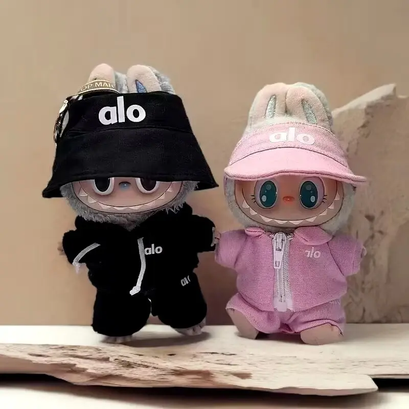 New Corduroy For Labubu Doll LA Clothing Set Hat 17cm Clothes Shoes Doll DIY Accessories Training Sitting Party Games Toys Gifts