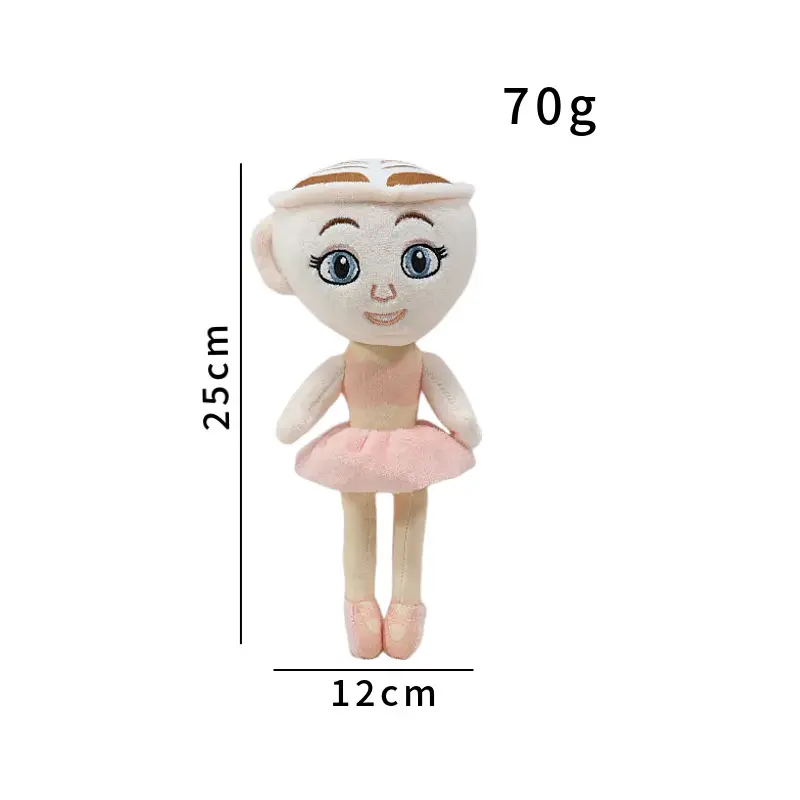 New Tung Tung Tung Plush Ballerina Cappuccino Baby Doll Funny Glorbo Frutto Drillo Cartoon Soft Stuffed Animal Toy Kids Gifts