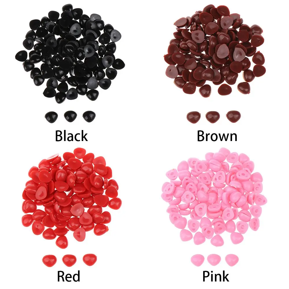 100Pcs Plastic Triangle Nose For Dolls Plush Animals Bear Buttons Safety Nose Parts For DIY Handmade Toys Craft Doll Accessories